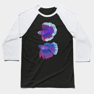 Blue Betta1 Baseball T-Shirt